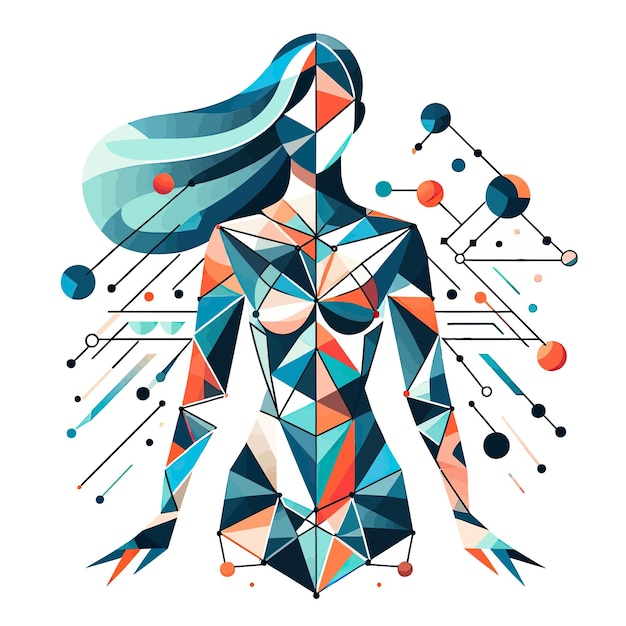 Vector geometric people abstract