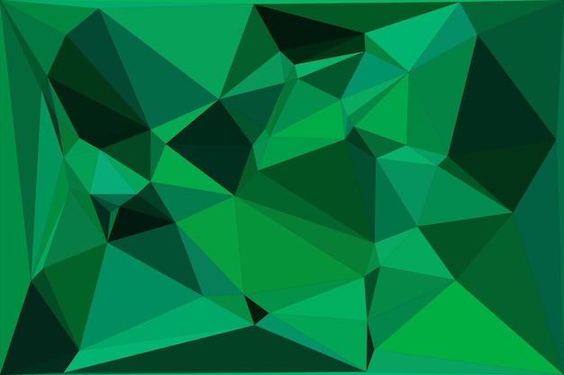 geometric polygonal background with various shades of green featuring sharp triangular shapes and a dynamic angular pattern for a modern and vibrant design