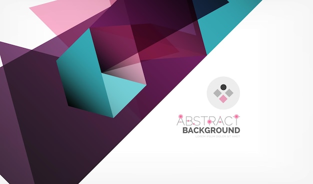 Vector geometric polygonal vector background triangles and lines modern low poly style business or techno wallpaper