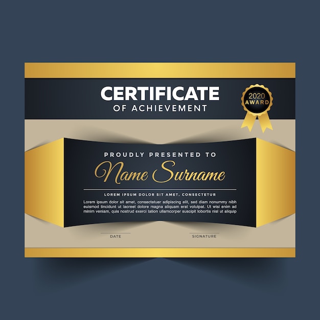 Geometric premium multipurpose certificate diploma template