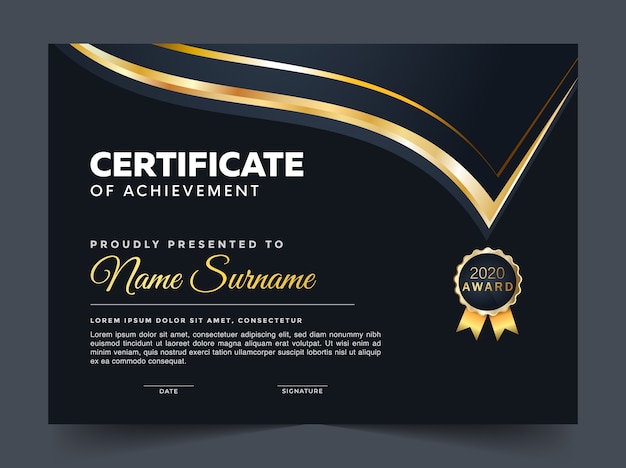 Vector geometric premium multipurpose certificate diploma template