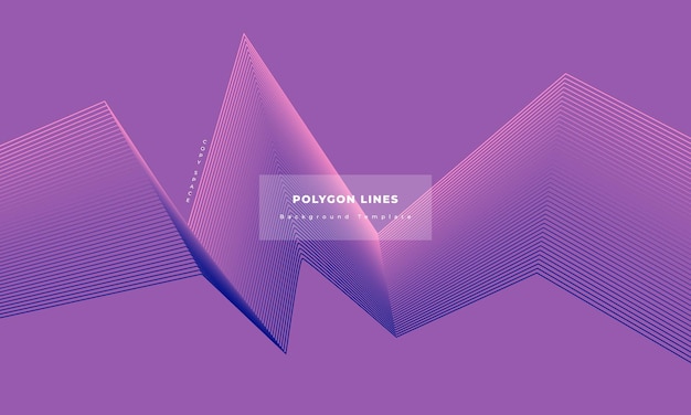 Geometric purple lines background template copy space for poster banner or landing page design