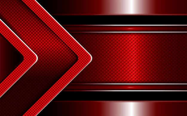 Geometric red background with textured arrow and border with edging