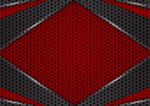 Geometric red and black color abstract background