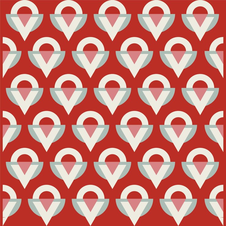 Vector geometric red pattern
