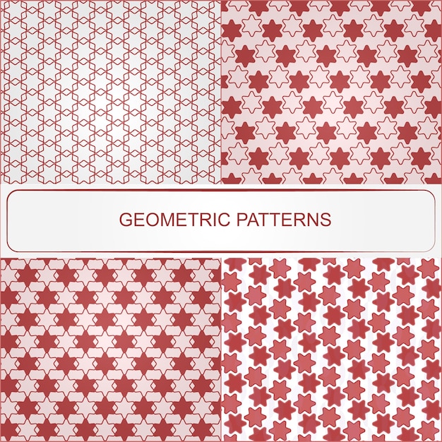 Геометрические линии и формы красных узоров