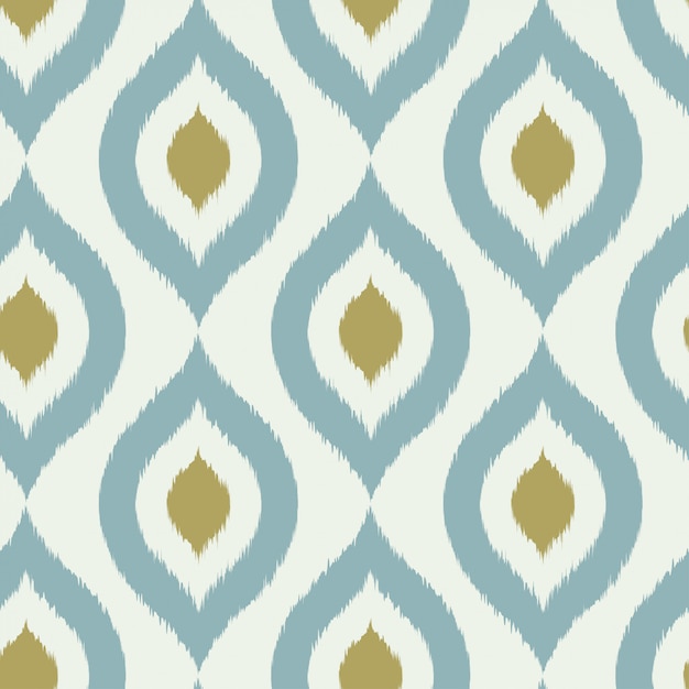 Geometric retro ikat tribal seamless pattern