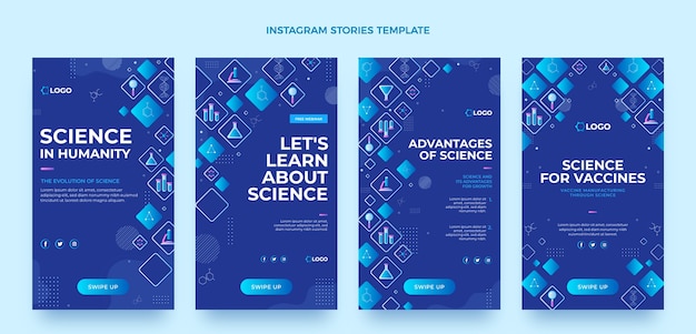 Geometric science instagram stories