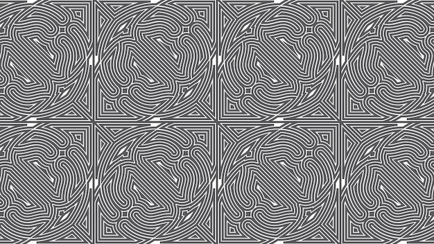 幾何学的なシームレスな抽象的なエレガントなライン パターン
