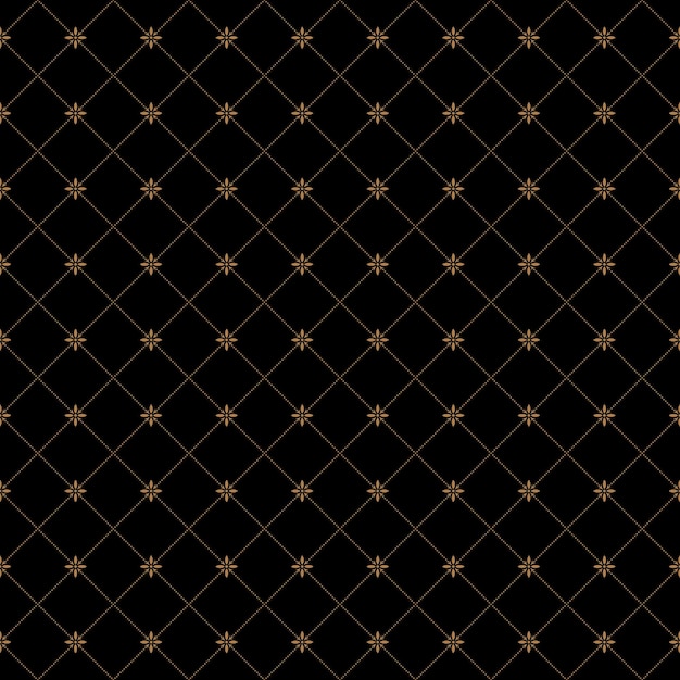 Vector geometric seamless diagonal dotted lines and cross pattern