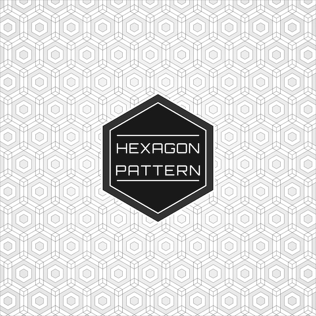 Geometric Seamless Intertwine Hexagon Pattern Background