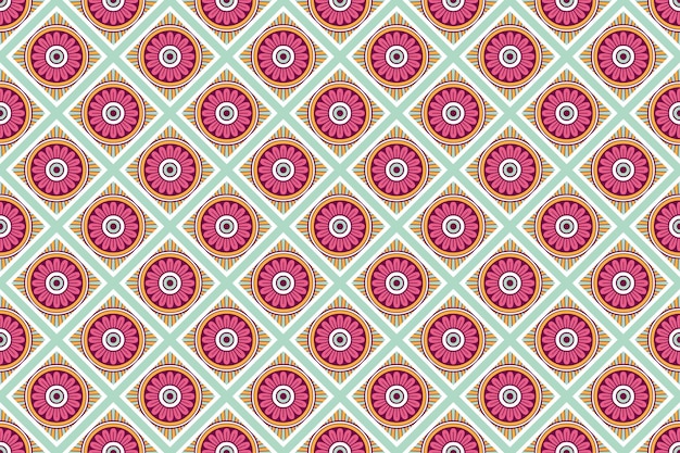 Geometric seamless pattern, circle element