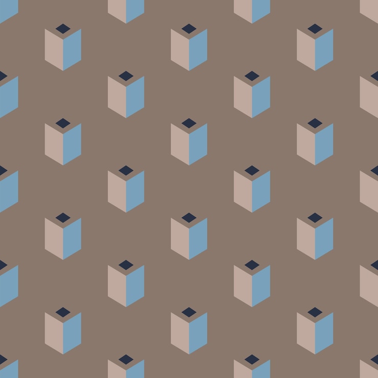Vector geometric seamless pattern isometric cubes