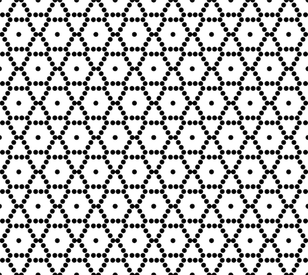 Vector geometric seamless pattern monochrome background design vector illustration