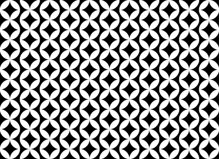 Vector geometric seamless pattern monochrome background design vector illustration