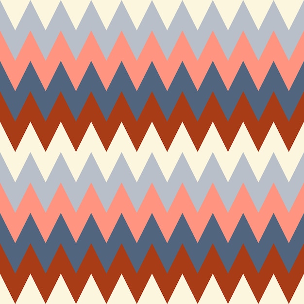 geometric seamless pattern of polyline multicolored stripes