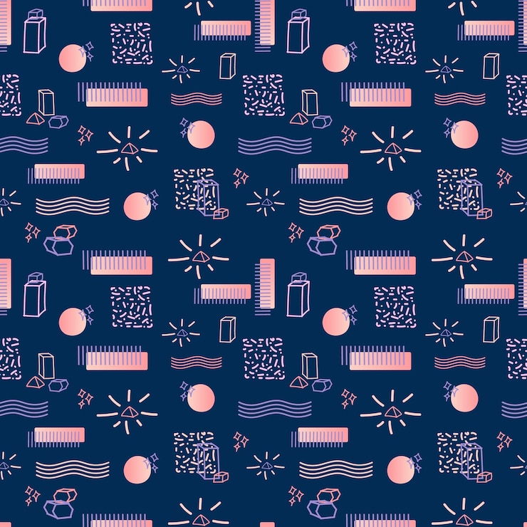 Vector geometric seamless pattern vector illustration