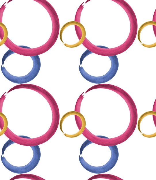 기하학적 원활한 패턴 벡터에서 수채화 그림 현대 인기 있는 색상