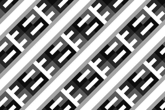 Vettore modello geometrico senza cuciture con colore bianco e nero