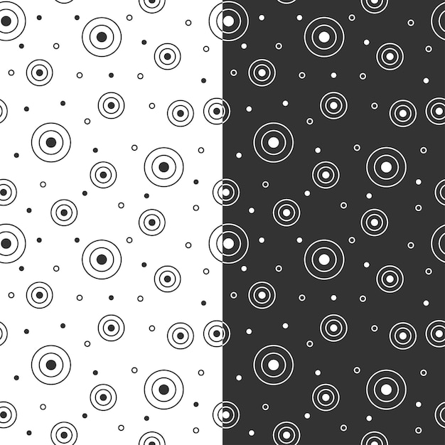 Geometric seamless pattern with circle and polka dots