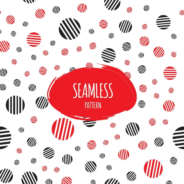 Geometric seamless pattern with circles stripes dots Pattern for fashion and wallpaper