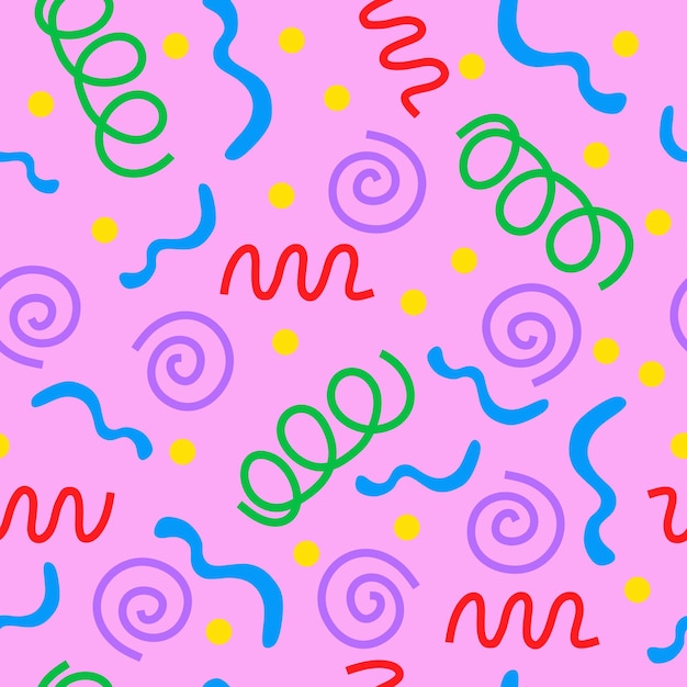다채로운 원과 나선으로 기하학적 원활한 패턴