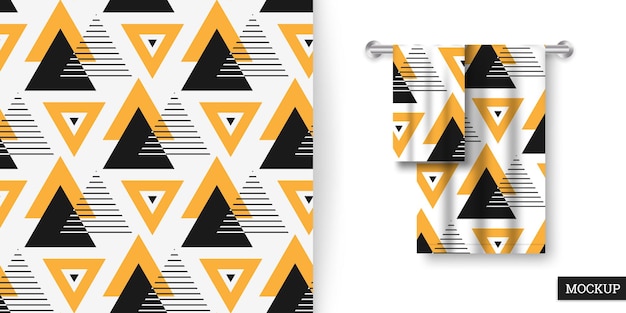 Vector geometric seamless pattern with triangles