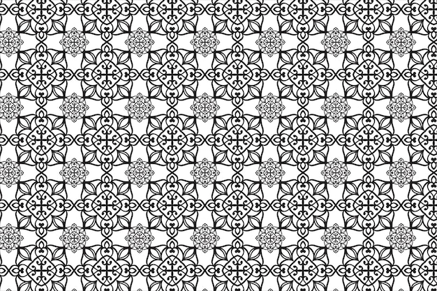 Geometric set of seamless black and white patterns Simpless vector graphics