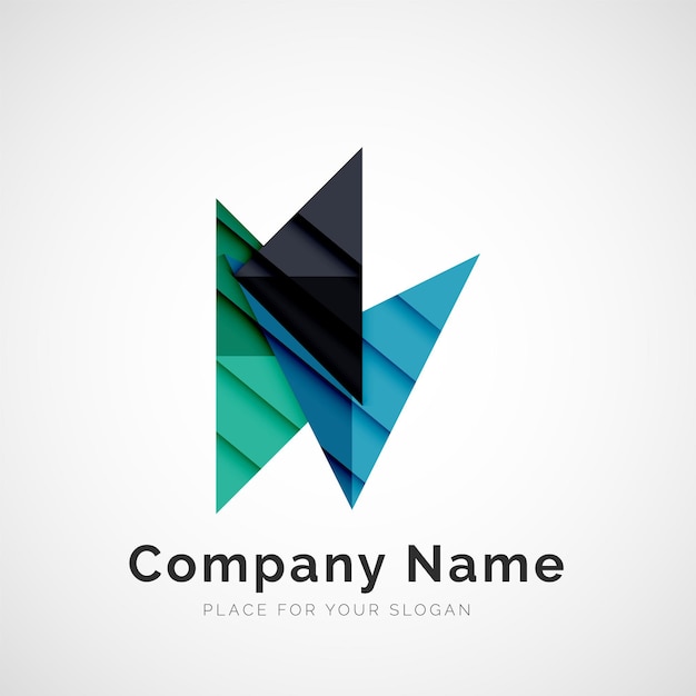 幾何学的形状の会社のロゴ