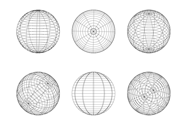Vettore forma geometrica della sfera 3d design in stile tecnologico illustrazione vettoriale del cerchio astratto