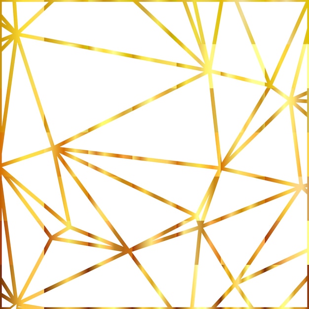 Forme geometriche contorno oro astratto di sfondo poligonale triangoli glitter oro illustrazione vettoriale