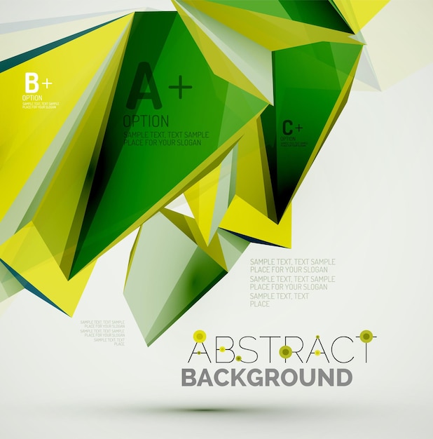 Geometric shapes in the air Vector abstract background
