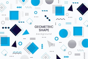 Geometric shapes background in flat design