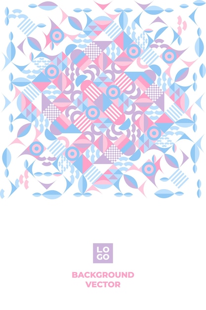 Vector geometric shapes mosaic background