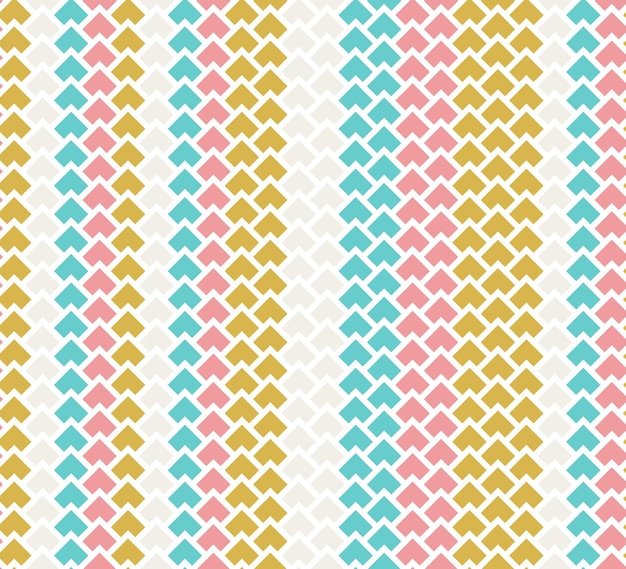 Geometric shapes mosaic vertical stripes vector seamless texture