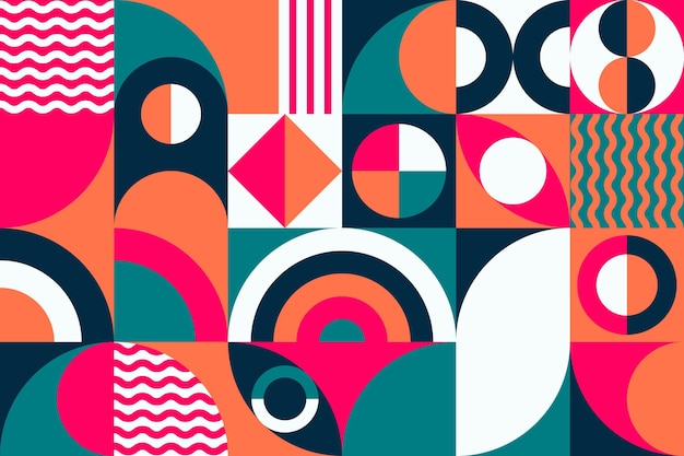 Vector geometric shapes mural wallpaper