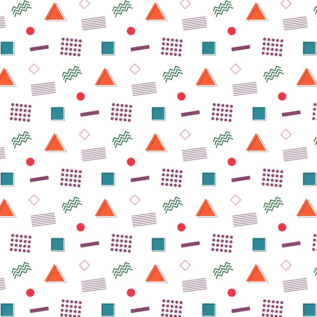 Geometric shapes pattern background pattern with geometric shapes of triangle square dots lines