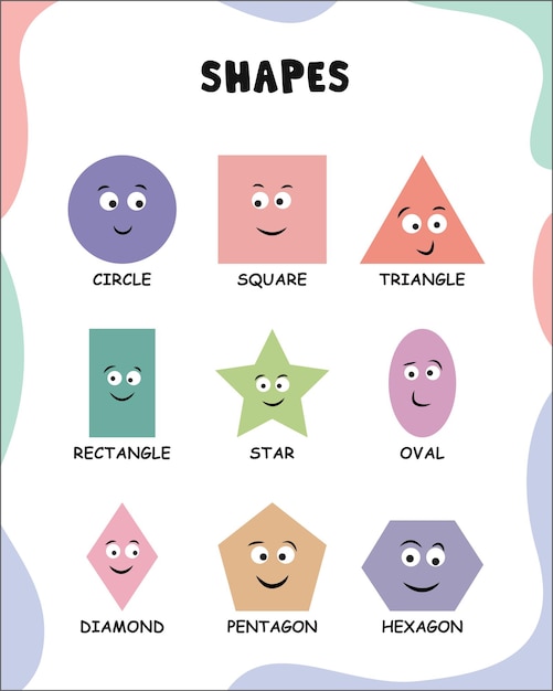 Vector geometric shapes poster