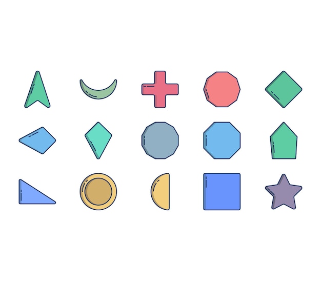 Vector geometric shapes vector icon