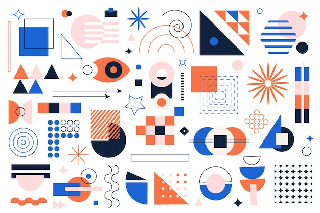 Vector geometric shapes vector set