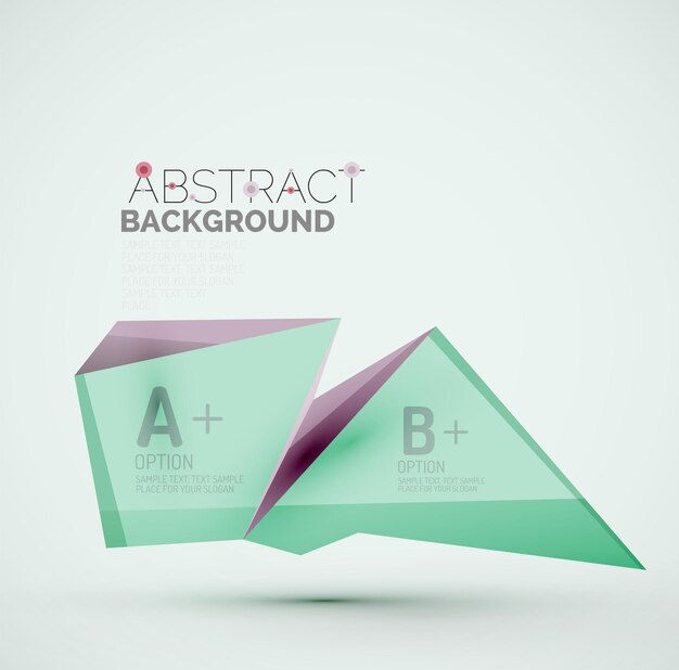 Forme geometriche con testo di esempio modello astratto