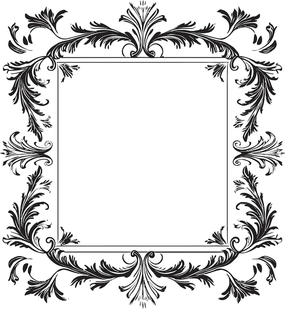 Vector geometric sophistication vector black frame icon design organic elegance artistic decorative frame