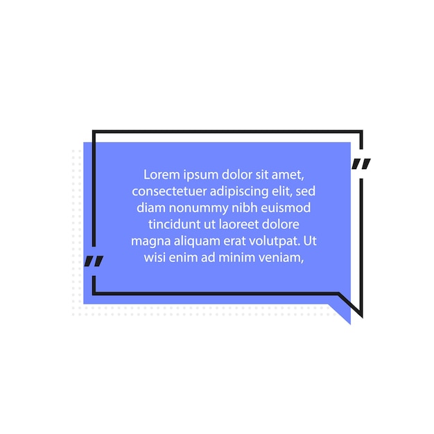 Geometric speech Bubble Space for quote and text Vector illustration