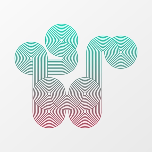 geometric stripe line art design with gradient. 