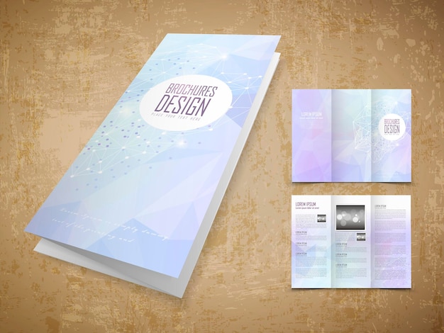 Vector geometric style background brochure design