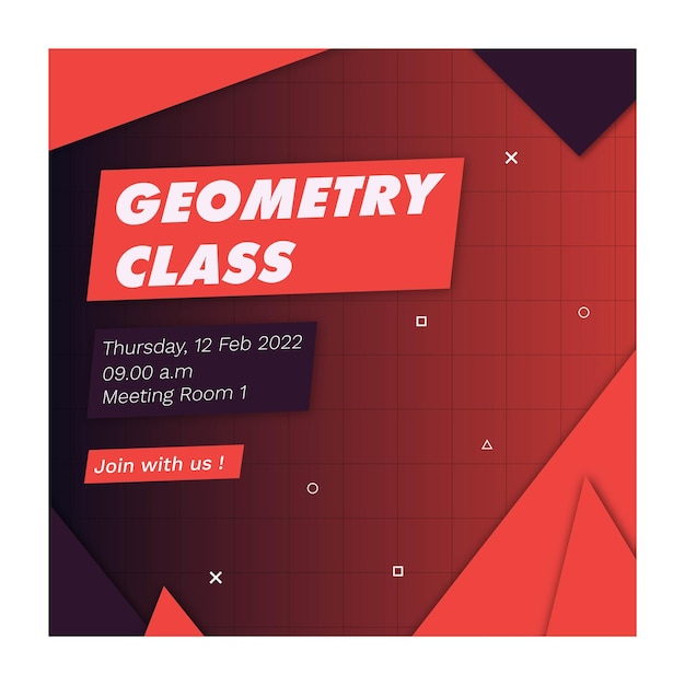 Modello geometrico per post sui social media