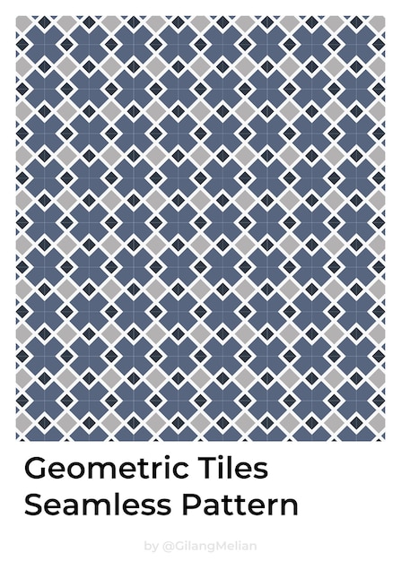 Vector geometric tiles seamless pattern x