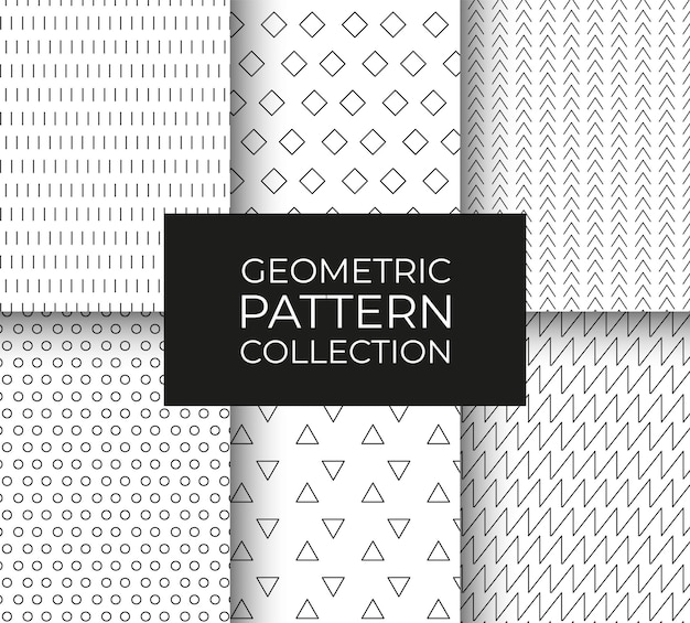 Geometric Transparent Pattern Collection Concept For Design Abstract Shapes Vector Illustration