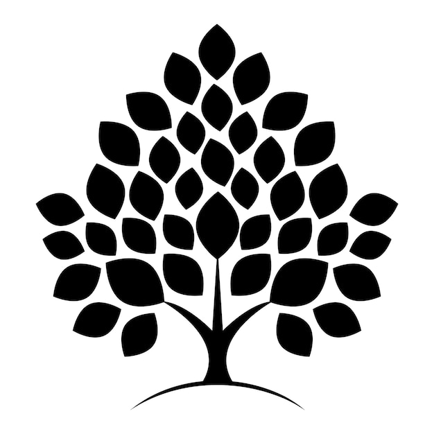 Дизайн геометрической векторной иконки дерева Природа плоская икона