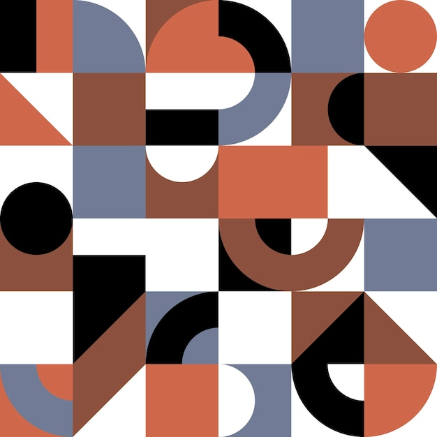 Geometric trendy retro pattern